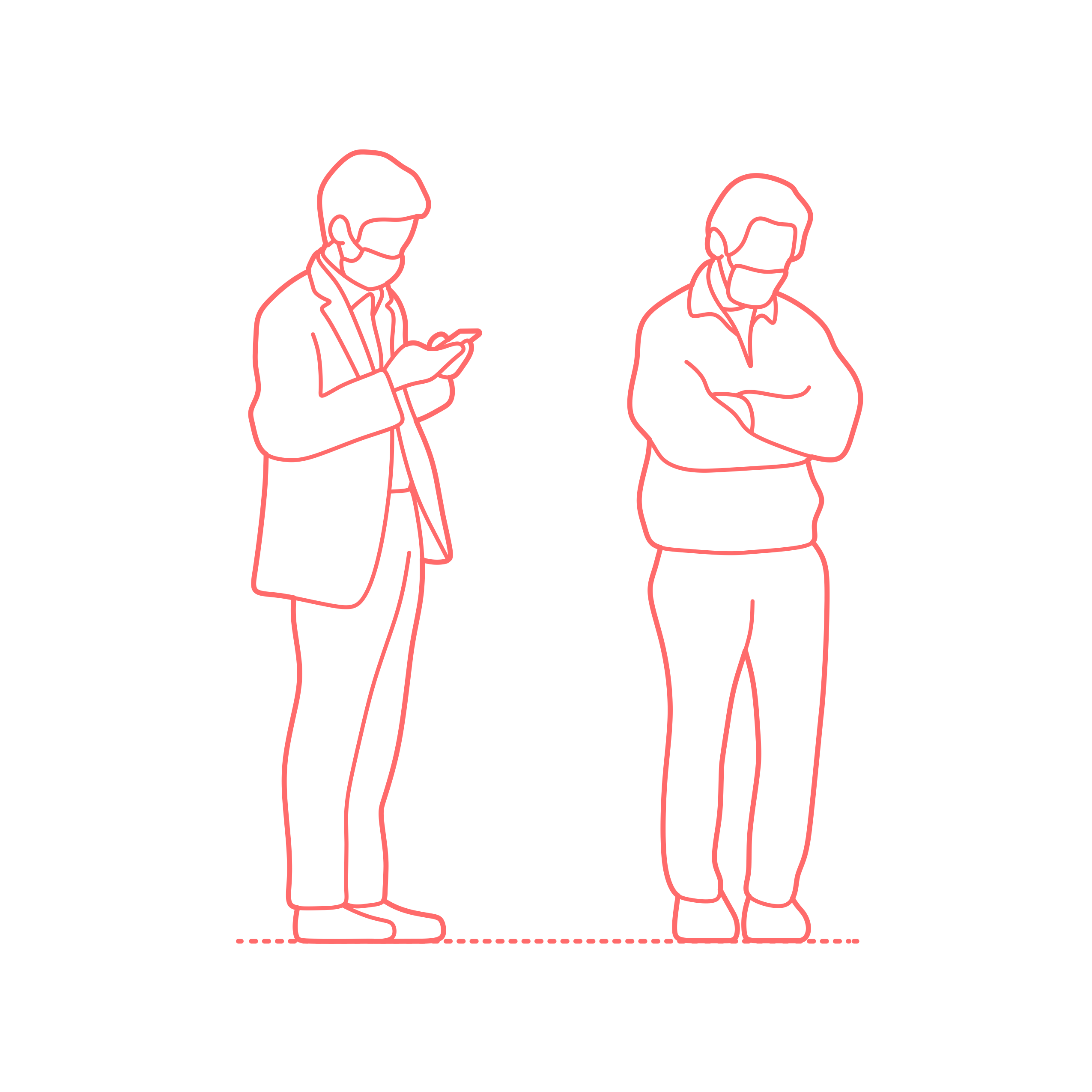 Humans Outbreak Men Protective Masks Standing Outline Icon Svg Set Free Vectors
